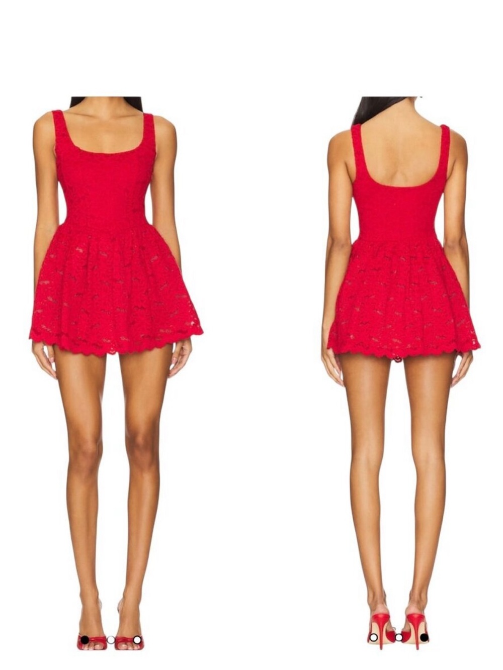 Show Me Your Mumu Red Lace Mini Dress Small NWT Fit & Flare Party